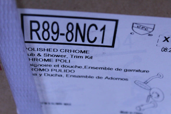 Price Pfister Contempora Tub & Shower 1 Handle Trim Kit R89-8NC1 Polished Chrome