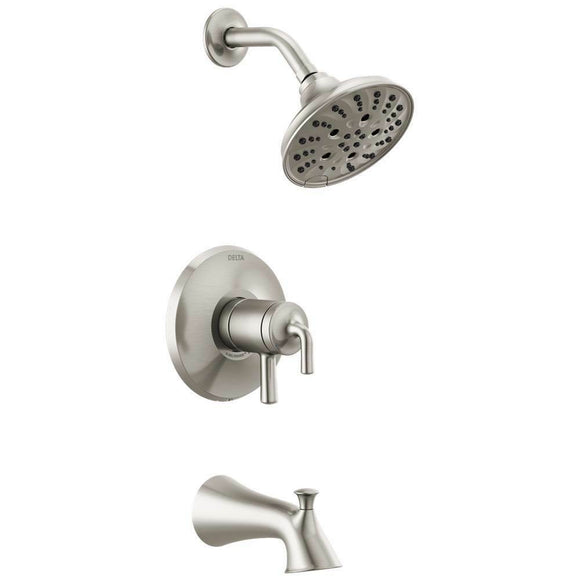 Discount clearance closeout open box and discontinued Delta Faucets , Shower , Plumbing Fixtures and Parts | Delta Faucet T17433-SS Kayra Monitor 17 Series Tub and Shower Trim, Stainless