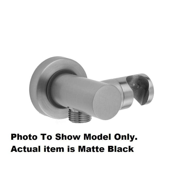 Discount clearance closeout open box and discontinued Jaclo | Jaclo 6458-MBK Wall-Mounted Handshower Elbow and Holder , Matte Black