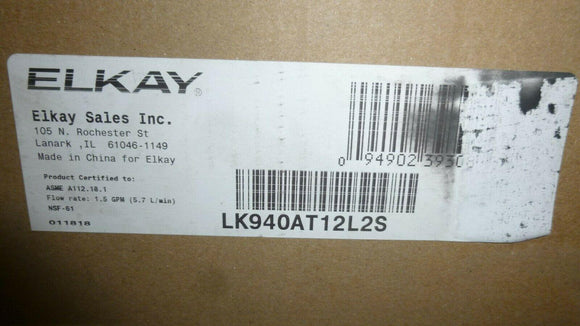 Discount clearance closeout open box and discontinued Elkay Faucets , Shower , Plumbing Fixtures and Parts | Elkay LK940AT12L2S Chrome 8