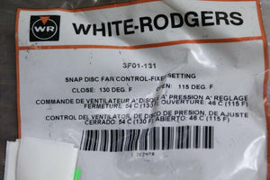 Discount clearance closeout open box and discontinued WHITE RODGERS Electrical Parts | EMERSON 3F01-131 / 3F01131 Snap Disc Fan Control Open 115 Close 130