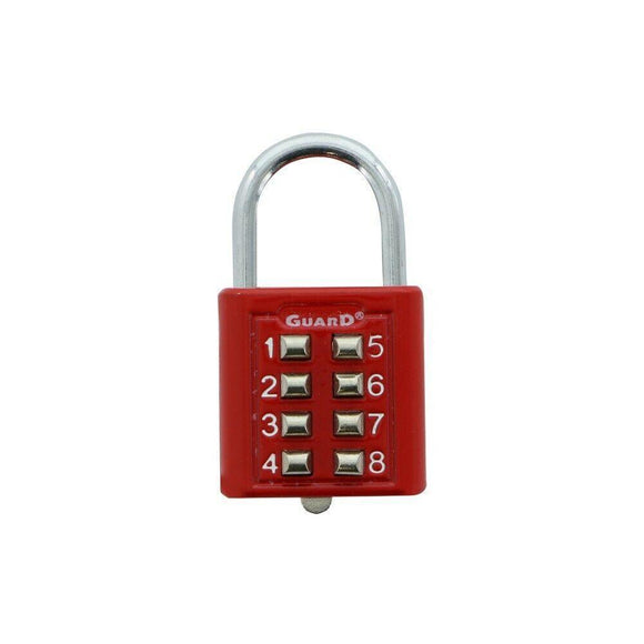 Discount clearance closeout open box and discontinued Guard Security Hardware | Guard Security Combination Lock 8 Digit Push Button Padlock