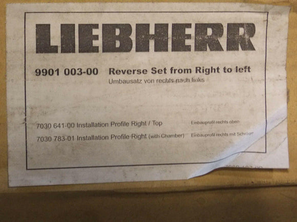 Discount clearance closeout open box and discontinued Liebherr HVAC | Liebherr 9901-003-00 Reverse Set From Right To Left