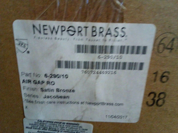 Discount clearance closeout open box and discontinued Newport Brass | Newport Brass Jacobean Airgap RO 6-290 Satin Bronze