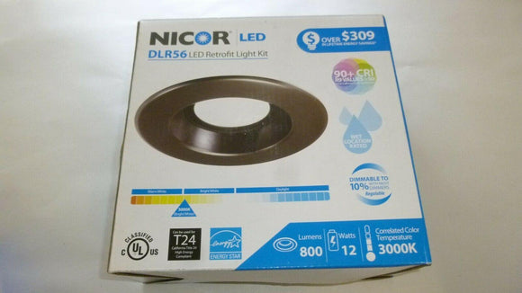 Discount clearance closeout open box and discontinued NICOR Lighting Fixtures | NICOR DLS56-2008-120-3K-OB Oil Rubbed Bronze 5