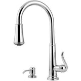 Discount clearance closeout open box and discontinued Pfister Faucets , Shower , Plumbing Fixtures and Parts | Pfister GT529YPC Ashfield Pull-Down Sprayer Kitchen Faucet in Polished Chrome