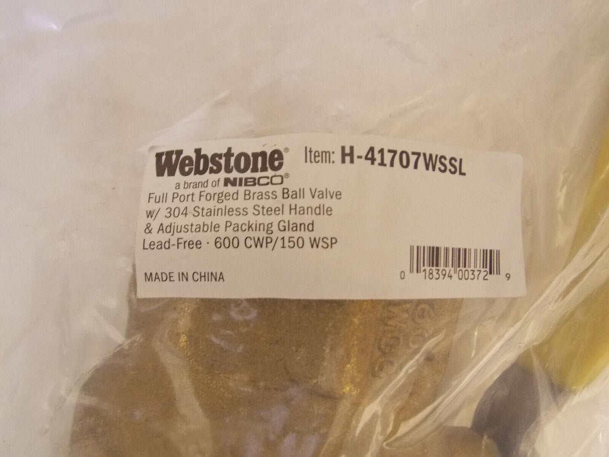Webstone H41707WSSL 2" IPS Lead Free Full Port Brass Ball