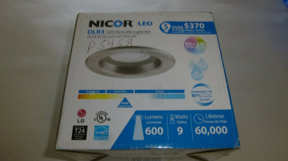 NICOR DLR4-27-120-4K-NK Nickel 4000K 9W 4