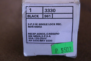 Leviton 3330 30 Amp, 125/250 Volt, Flush Mounting Locking Receptacle