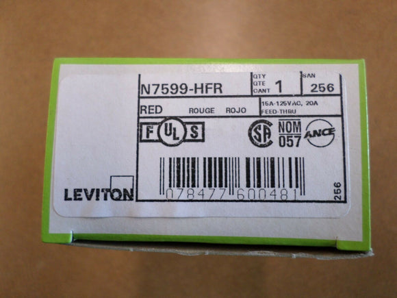 Leviton N7599-HFR 15A 5-15R 125V Red GFCI GFI