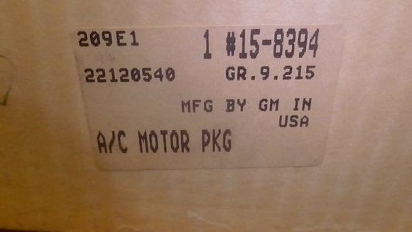 NOS NEW AC DELCO BLOWER MOTOR PART# 22120540