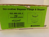 GEBERIT 152.060.GG.3 Garbage Disposal Flange & Stopper in 3-1/2" Polished Brass