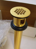 Jaclo  808-SG  Grid Lavatory Drain with Overflow - Satin Gold