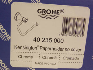 GROHE 40235000 Kensington Hogar de papel higiénico, Poste individual de Wallmount, Chrome