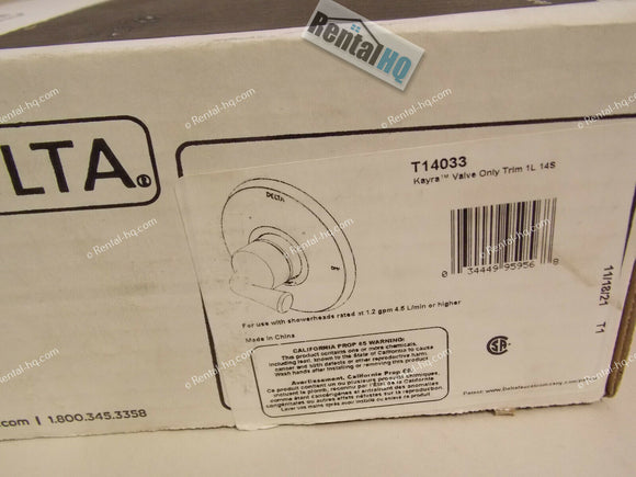 Delta Faucet T14033 Kayra Monitor 14 Series Valve Only Trim, Chrome