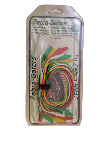 Zebra-Gators ZG002 Leed Jumper Wires 22AWG 10pc/5 colors 36