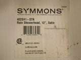 Symmons Fixe Pain de pluie 12 "1-Spray (2.5 GPM) 402SH1-STN, Nickel Satin