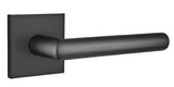 Emtek 5110STURHUS19 Stuttgart RH Passage Leverset w Square Rosette , Flat Black