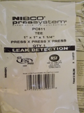 NIBCO PC611 Wrot Copper Tee 1" x 1" x 1-1/4" Press Tee 9099405PC