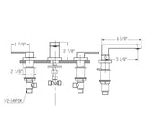 Huntington W4582001-4 Razo Widespread Lavatory Faucet , Chrome