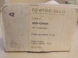 Newport Brass 18'' Towel Bar 2020-1230/04 Cube 2 , Satin Brass PVD