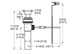 Pfister 972-022J Metal Bathroom Sink Pop-Up Drain Assembly , Brushed Nickel