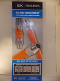 BK Resources 3/4" Inner Diameter 48" Gas Hose Connection Kit No. 2