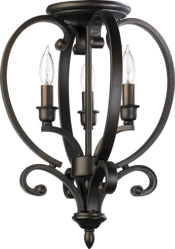 Quorum 6754-3-86 Bryant - 3 Light Foyer Pendant in Oil Rubbed Bronze