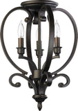 Quorum 6754-3-86 Bryant - 3 Light Foyer Pendant in Oil Rubbed Bronze