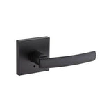 Kwikset 155SYLSQT-514-6AL-RCS Sydney Square Privacy Door Lock, Iron Black Finish