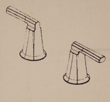 Brizo HL5398-PNBC Levoir High Lever Handle Kit Polished Nickel / Black Crystal