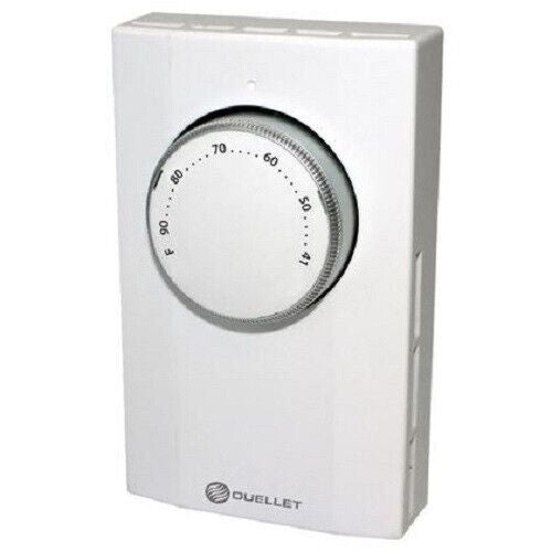 Ouellet OTL222 Mechanical Line Voltage Thermostat, 240V, White, DPST