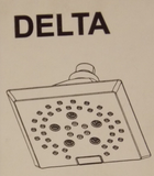 Delta 52664-BL 5-Setting 5-13/16" Square 1.75 GPM Shower Head - Black