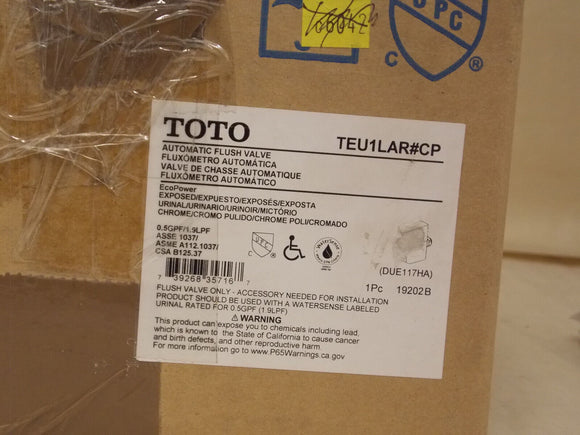 Toto TEU1LAR#CP  Automatic  Flush Valve (No Screws or Hex Wrench) READ