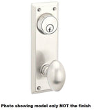 Emtek 8080EUS19 Passage Single Keyed Sideplate Lockset Quincy 3-5/8'' Flat Black