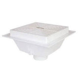 Sioux Chief 861-3P2 SquareMax PVC 3"X4" Floor Sink/Drain w 1/2 Strainer , White