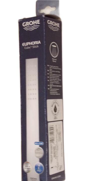 GROHE 26467000 EUPHORIA Hand Shower Cube Stick 1 Spray 1.75GPM, StarLight Chrome