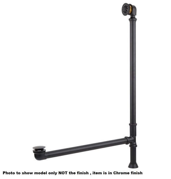 Signature Hardware Pop-Up Tub Drain with Swivel Head Daisy Wheel Overflow,Chrome