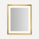 Robern YM2733RPCMD382 Sculpt Lighted Mirror, 27" W X 33" H X 2-5/16", Matte Gold