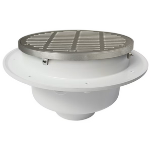 Sioux Chief 860-W3PZ Floor Drain 9-3/4" Stainless Finish Round Grate & PVC Body