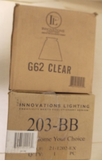 Innovations 203-BK-G62 1-LIGHT 10 "TALL CONCE DE SALLE-SALLE, Verre noir / transparent