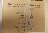 Innovations 203-BK-G62 1-LIGHT 10 "TALL CONCE DE SALLE-SALLE, Verre noir / transparent