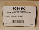 Kit de montaje de California Faucets 9066-PC para fregadero de embarcaciones, cromo pulido