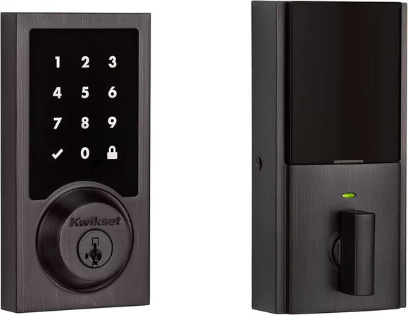 KWIKSET 99160-017 SmartCode 916 Touchscreen Electronic Deadbolt, Venetian Bronze