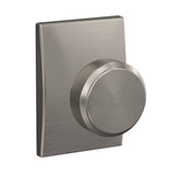 Schlage Bowery Knob avec Century Rose Passage et Lock Intimité, nickel en satin