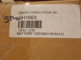 Generac Power Systems 0H1663 Sealed Rechargeable Battery 12v 18Ah