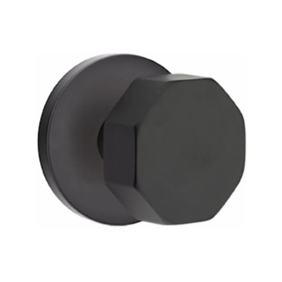 EMTEK 5109OCTU19 Octágono de la puerta de octágono Pasaje con roseta de disco, negro plano