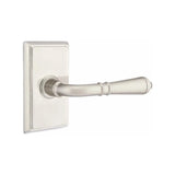 EMTEK 8121TRHUS15 PASSE DE TURINO RH avec rosette rectangulaire, nickel en satin