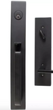 Emtek 4809MELHUS19 Merrimack Left Hand Door Dummy Entry Handleset , Flat Black