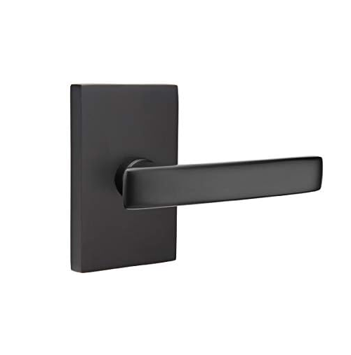 Emtek 5212GVRHUS19 Modern Right Handed Privacy Set with Geneva Lever, Flat Black